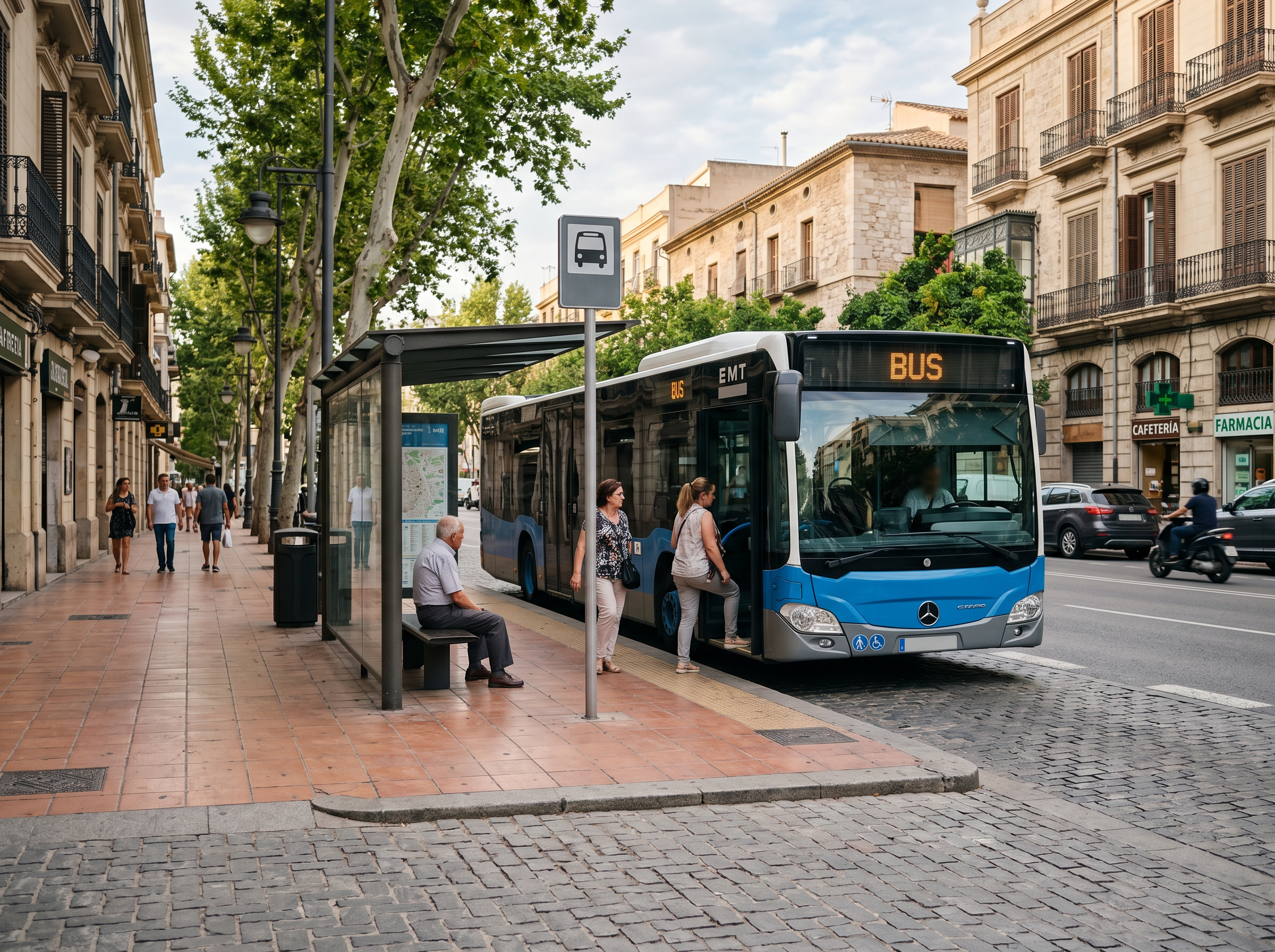 A bus for Spanish masculine object vocabulary