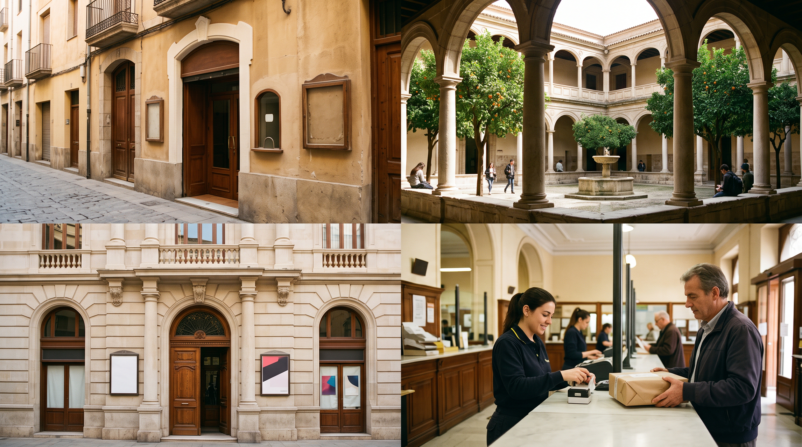 Spanish cinema, theatre, university and post office destinations