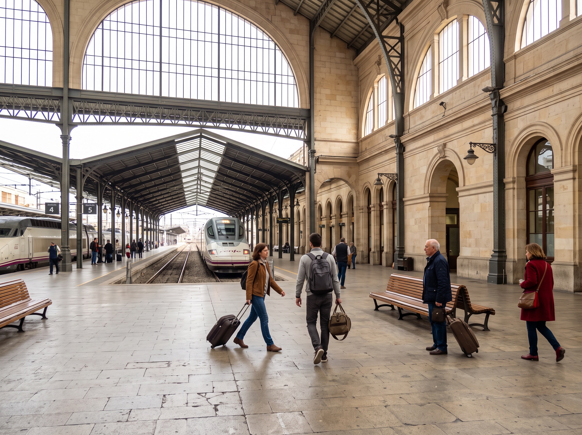 Bright Spanish train station