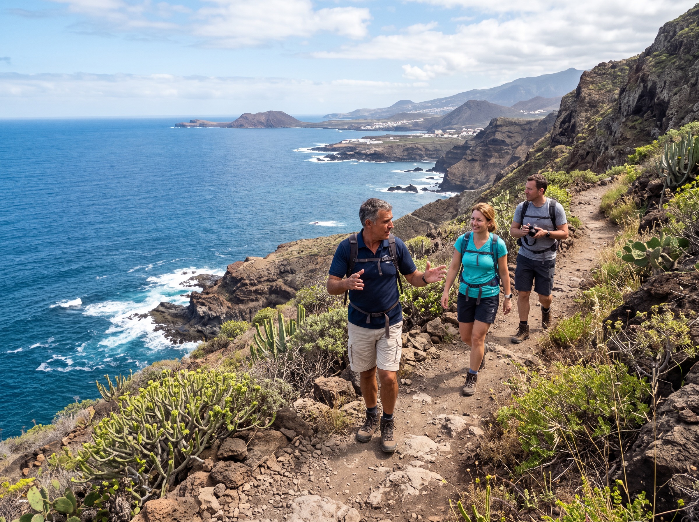 Clara and Carlos on a guided walking excursion