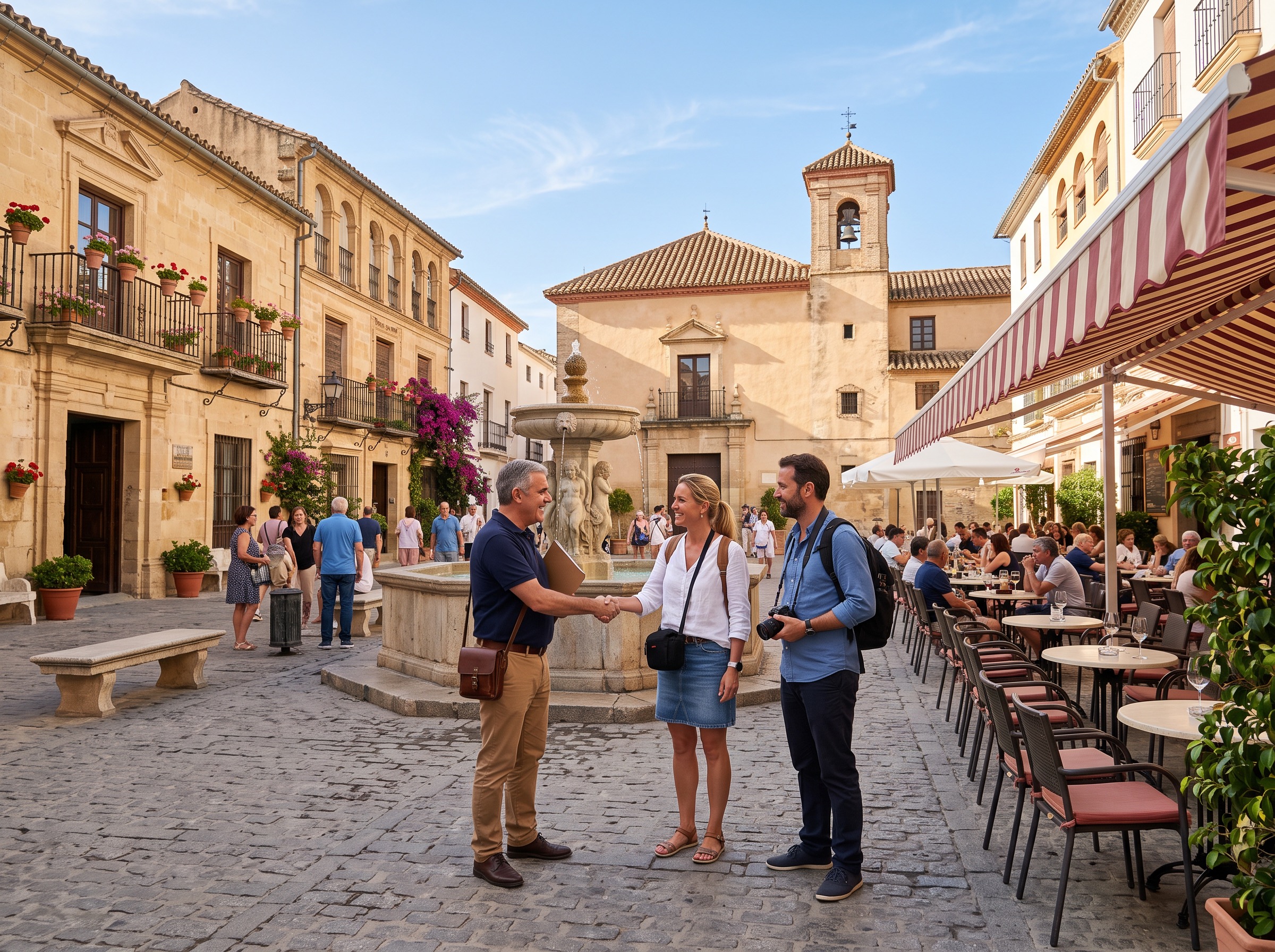 Sunny Spanish plaza