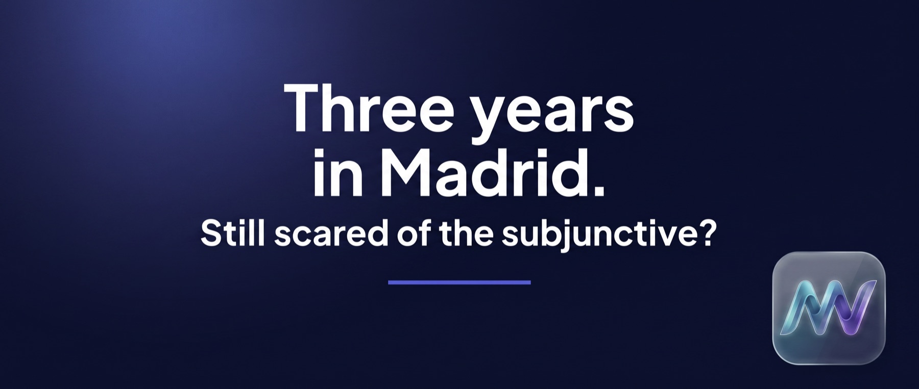 MuyVerbs banner for learners who still want confidence with the Spanish subjunctive