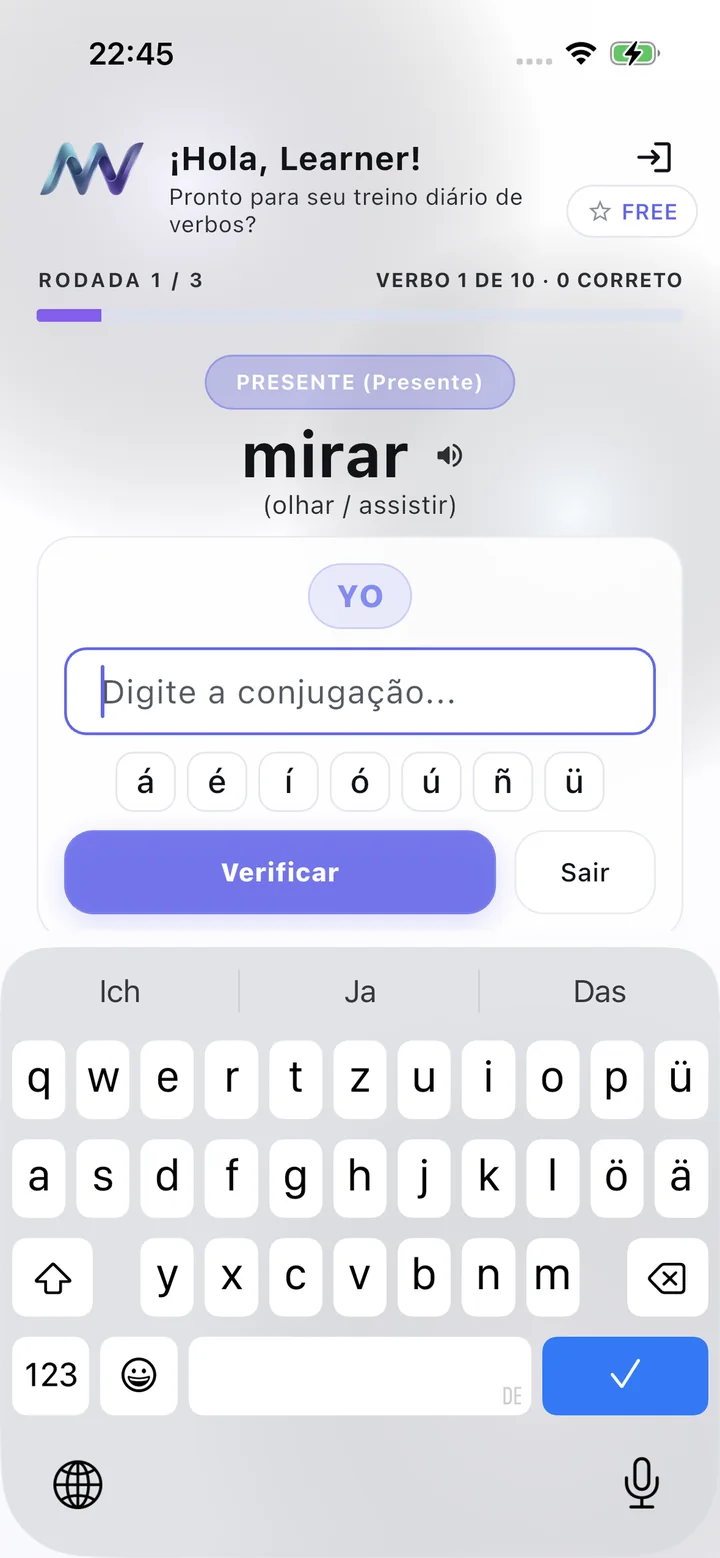 Quiz MuyVerbs em português