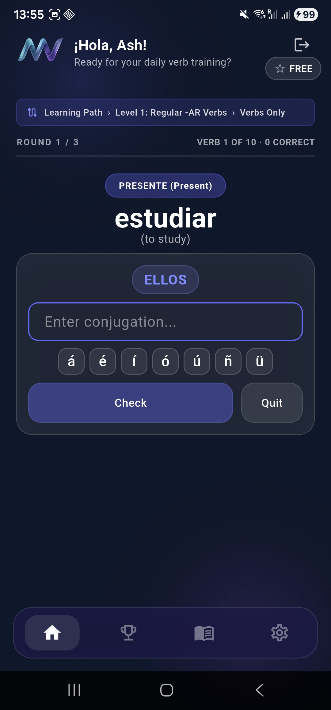 MuyVerbs quiz preview